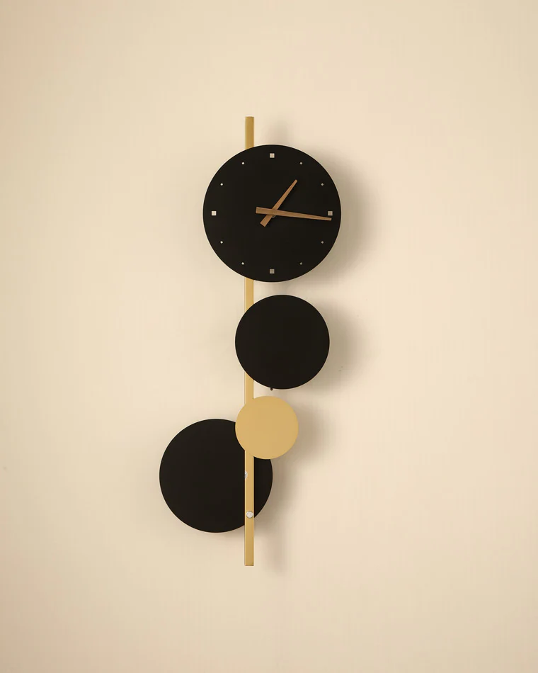 WOMO  Sculptural Wall Clock with Led Light-WM6087 - Image 11
