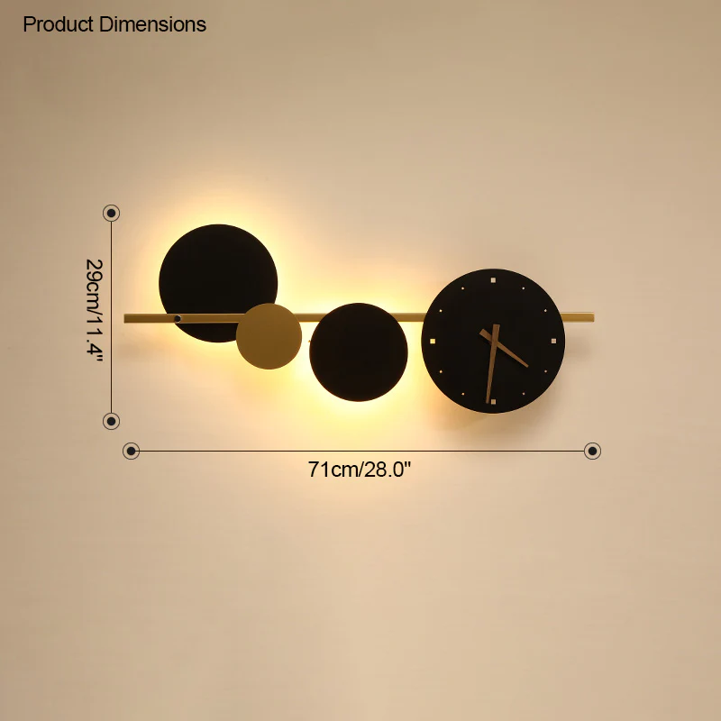 WOMO  Sculptural Wall Clock with Led Light-WM6087 - Image 18