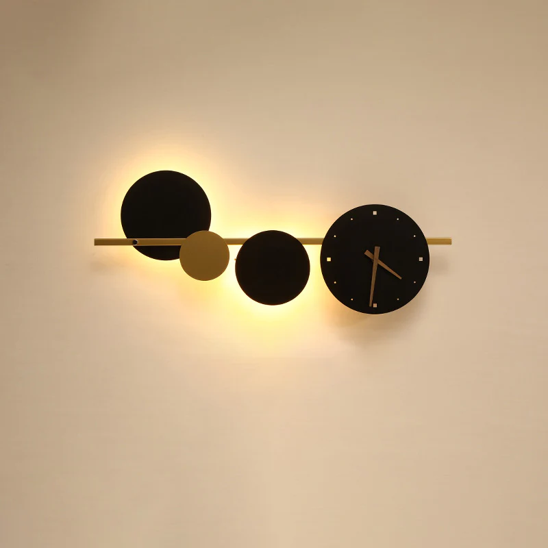 WOMO  Sculptural Wall Clock with Led Light-WM6087 - Image 19