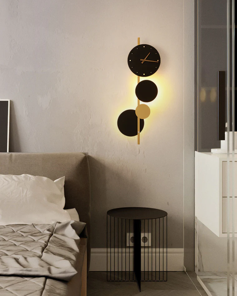 WOMO  Sculptural Wall Clock with Led Light-WM6087 - Image 3