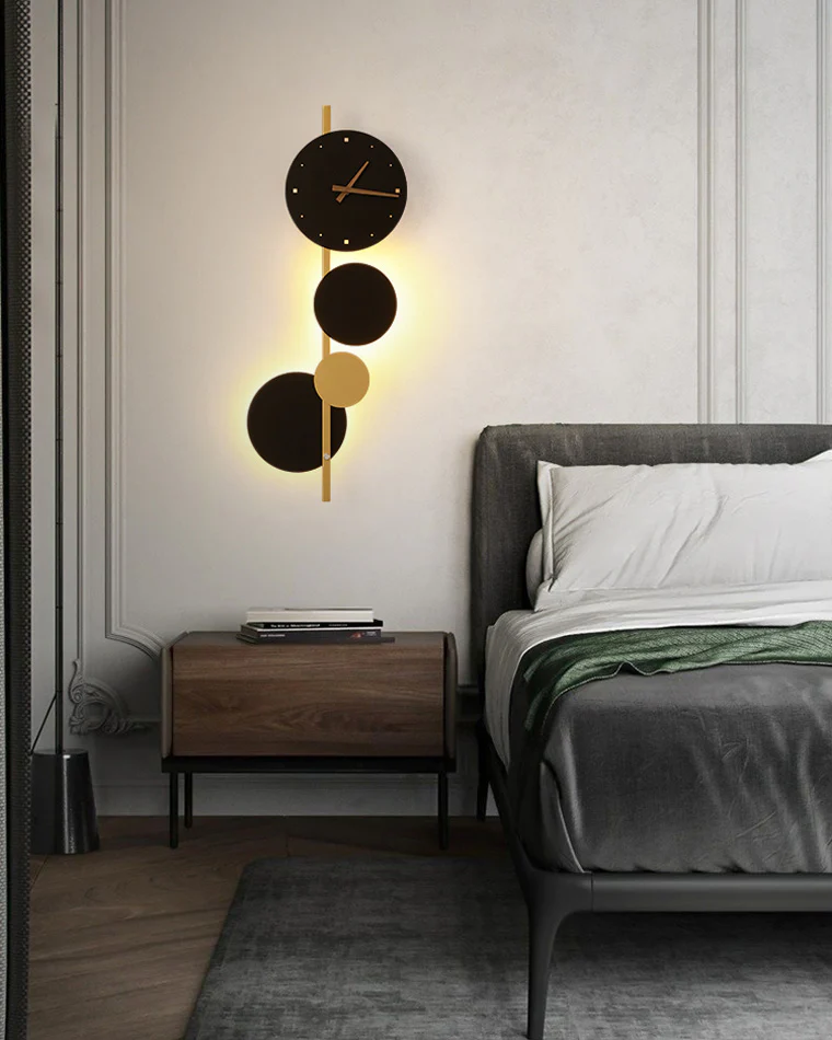 WOMO  Sculptural Wall Clock with Led Light-WM6087 - Image 4