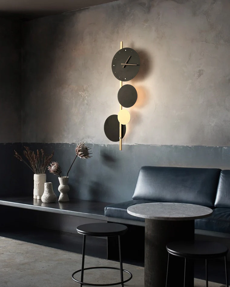 WOMO  Sculptural Wall Clock with Led Light-WM6087 - Image 9