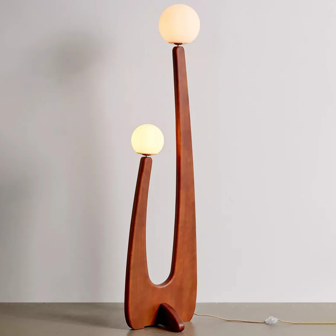 WOMO Globe Wood Sculptural Floor Lamp-WM7131 - Image 11