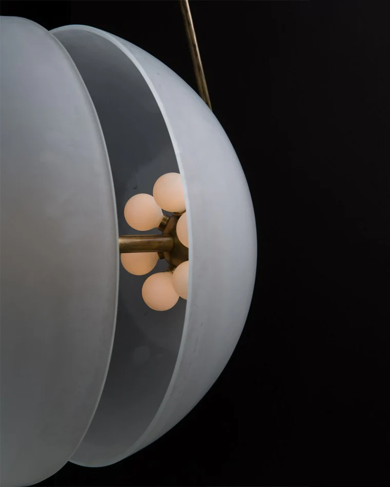 WOMO Semi-sphere Glass Pendant Light-WM2506 - Image 11