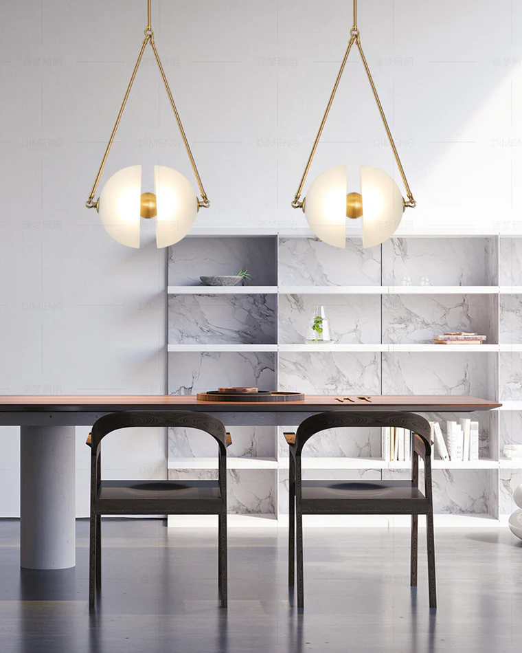 WOMO Semi-sphere Glass Pendant Light-WM2506 - Image 4