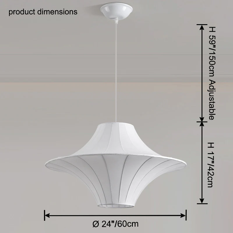 WOMO Flying Saucer Silk Pendant Light-WM2937 - Image 16