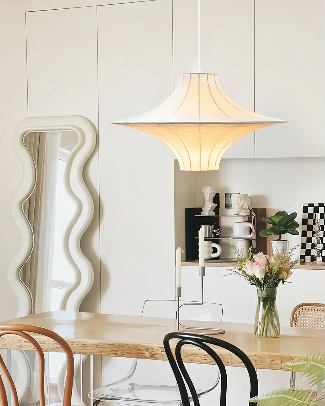 WOMO Flying Saucer Silk Pendant Light-WM2937 - Image 4
