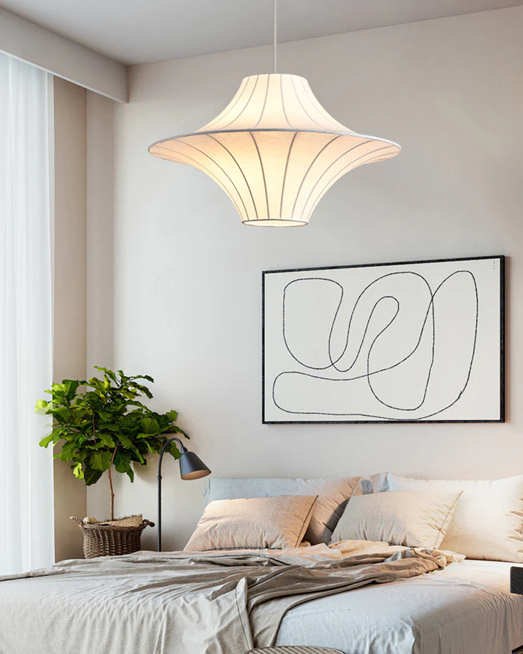 WOMO Flying Saucer Silk Pendant Light-WM2937 - Image 5