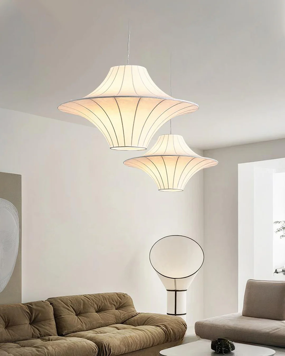 WOMO Flying Saucer Silk Pendant Light-WM2937 - Image 6
