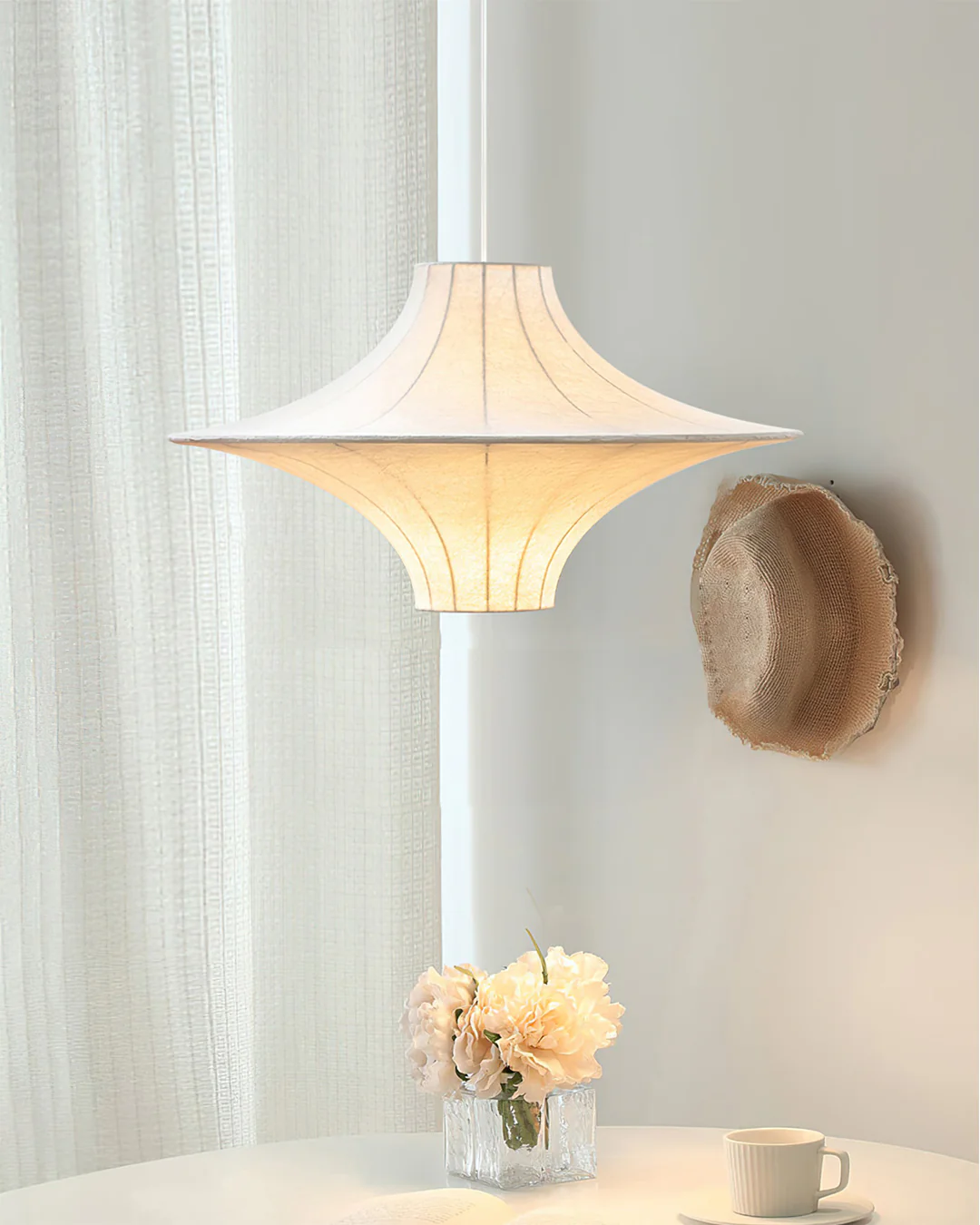 WOMO Flying Saucer Silk Pendant Light-WM2937 - Image 7