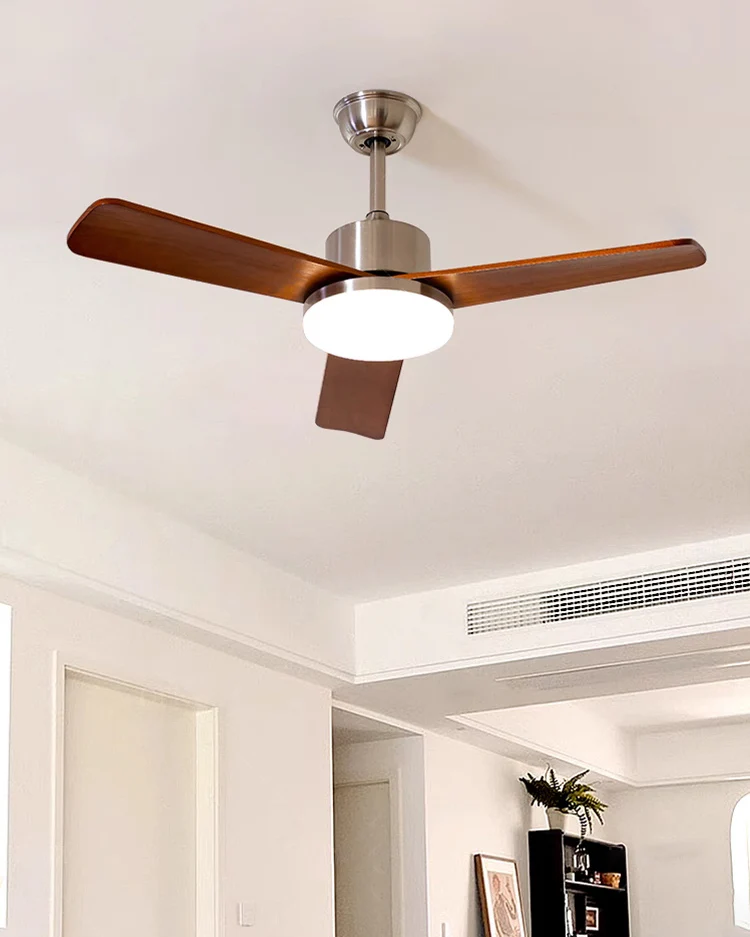 WOMO Silver and Walnut Ceiling Fan Lamp - WM5149 - Image 14