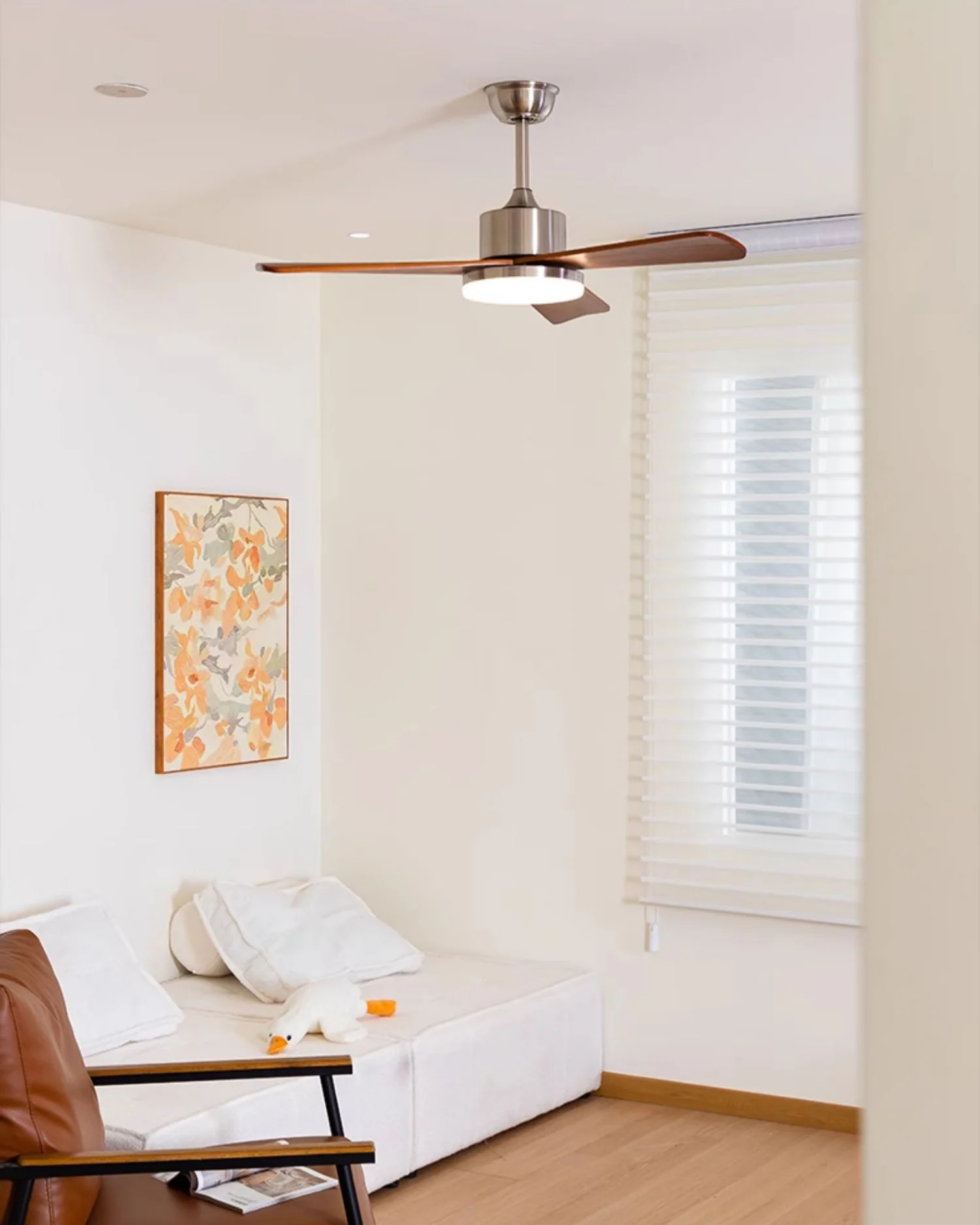 WOMO Silver and Walnut Ceiling Fan Lamp - WM5149 - Image 18