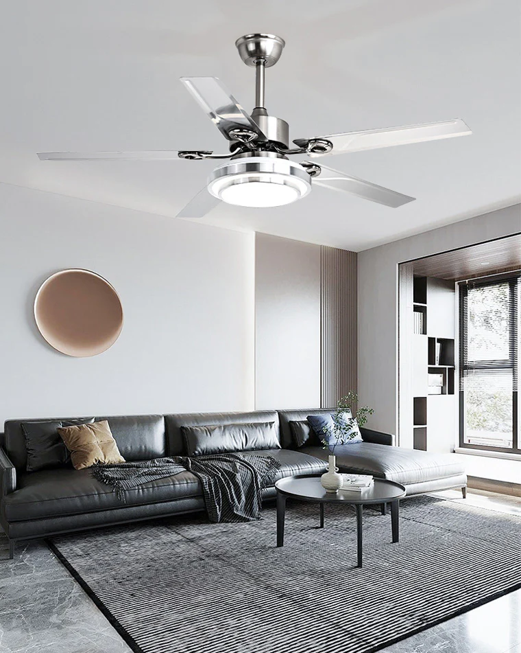 WOMO Slimline Stainless Steel Ceiling Fan Lamp-WM5112 - Image 5