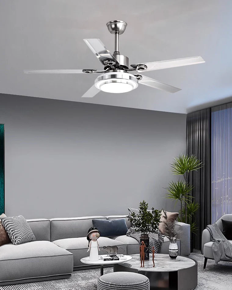 WOMO Slimline Stainless Steel Ceiling Fan Lamp-WM5112 - Image 8