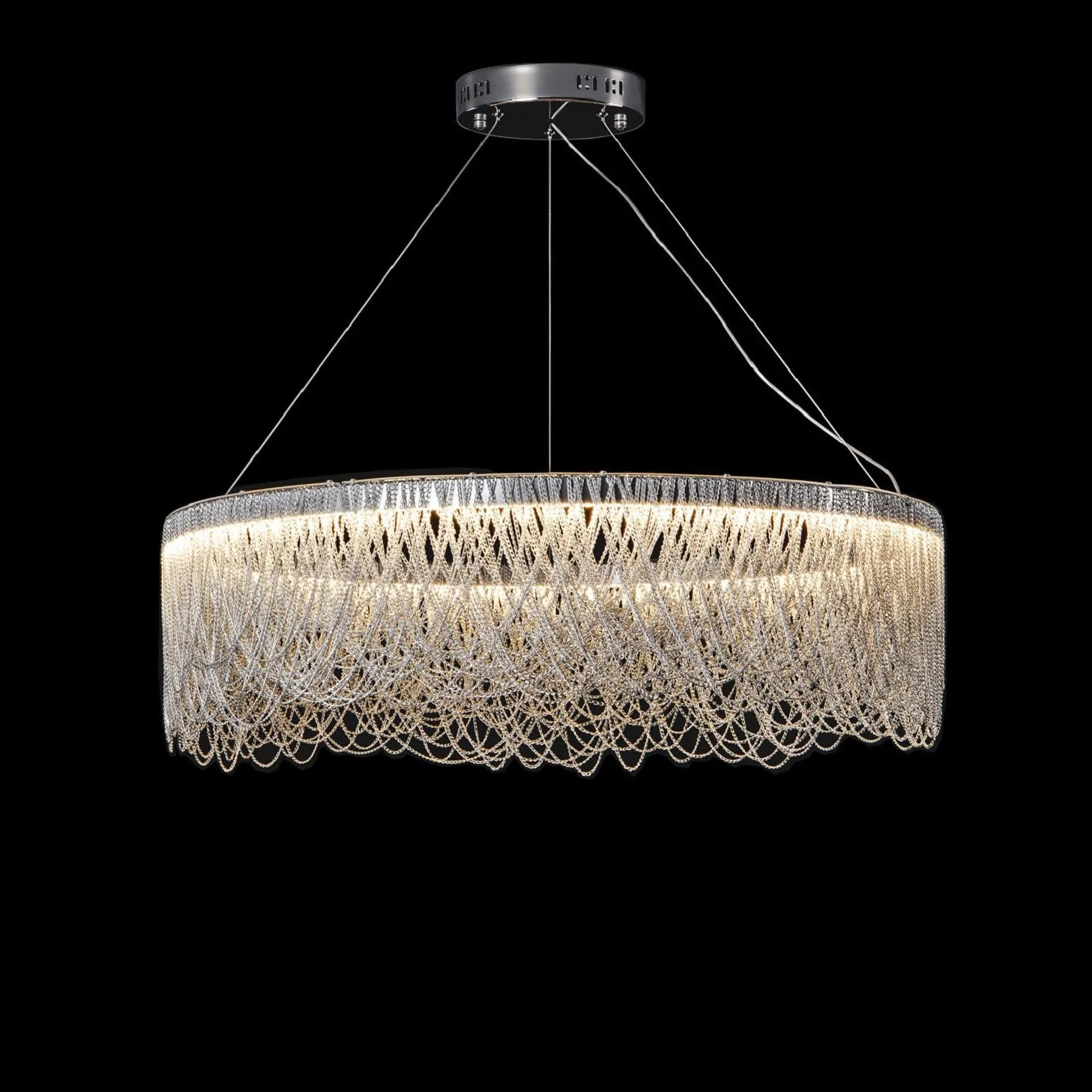 WOMO Silver Fringe Round Chandelier-WM2643 - Image 12