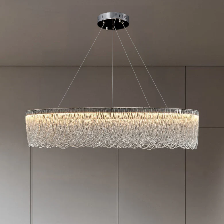 WOMO Silver Fringe Round Chandelier-WM2643 - Image 14