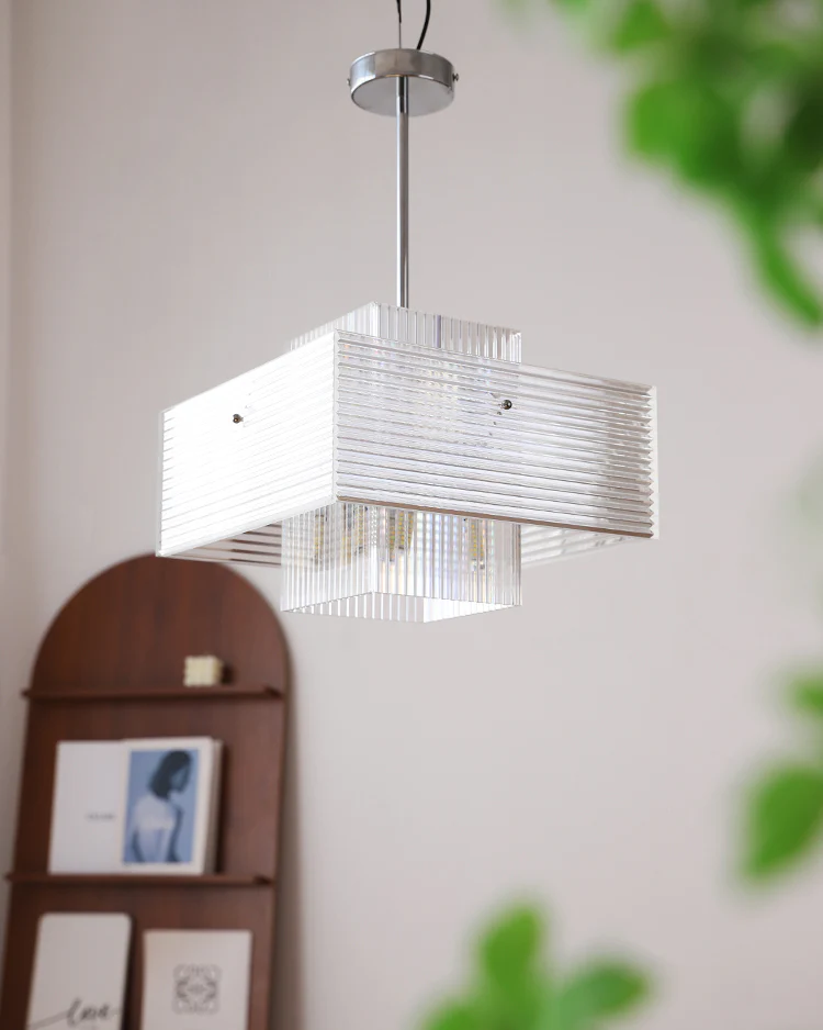 WOMO Silver Geometric Pendant Light-WM3070 - Image 2