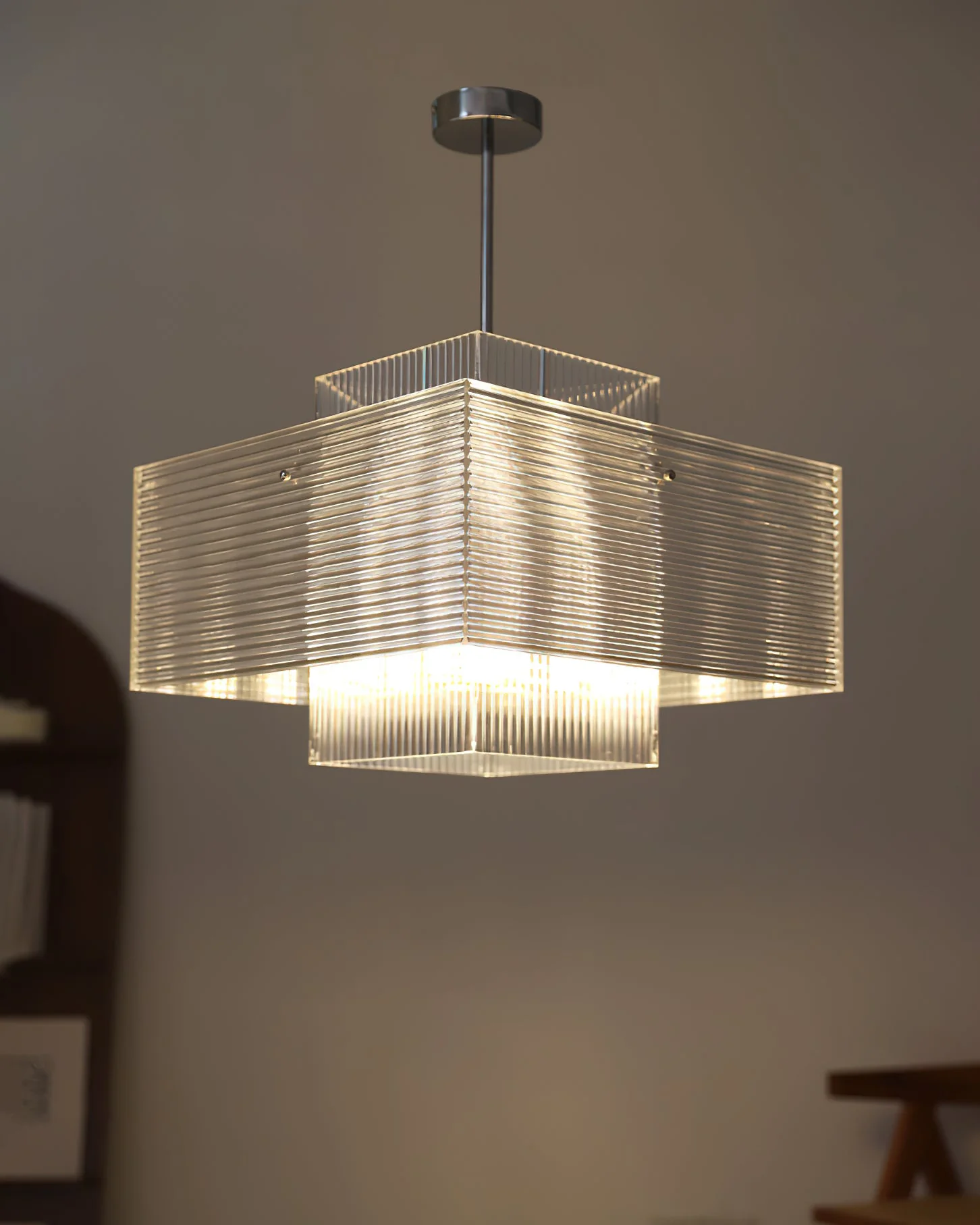 WOMO Silver Geometric Pendant Light-WM3070 - Image 5