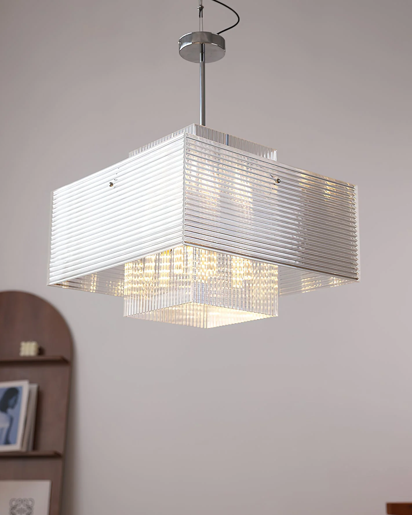 WOMO Silver Geometric Pendant Light-WM3070 - Image 7
