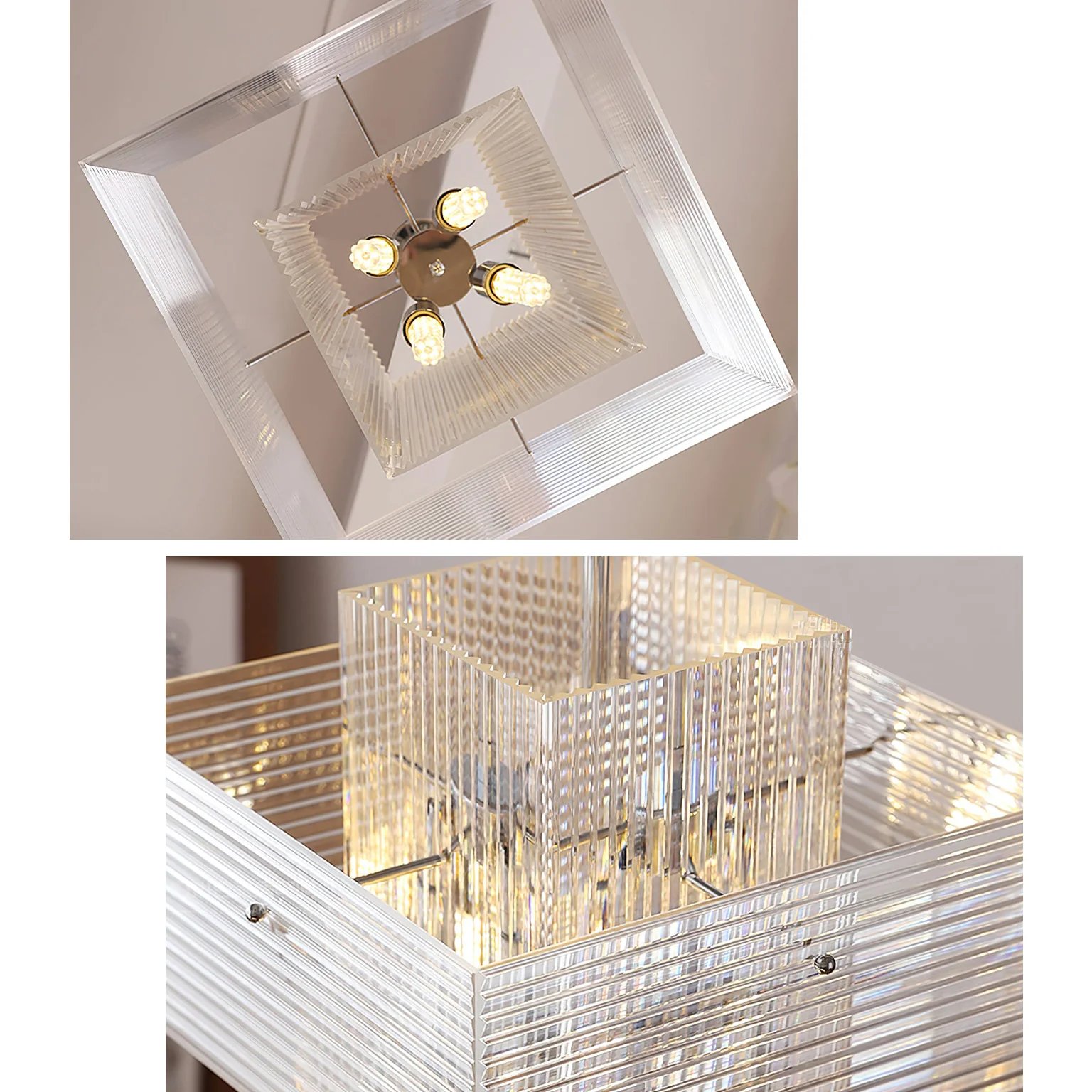 WOMO Silver Geometric Pendant Light-WM3070 - Image 9