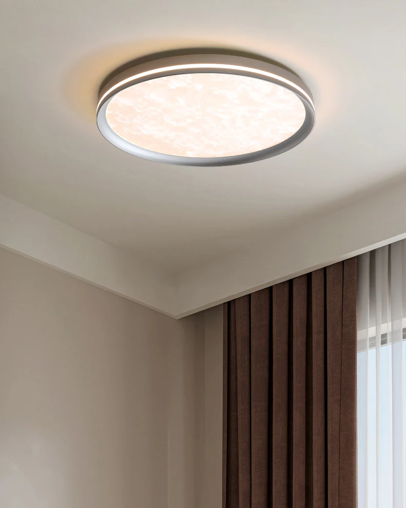 WOMO Silver Round Flush Mount Ceiling Light-WM1224 - Image 4