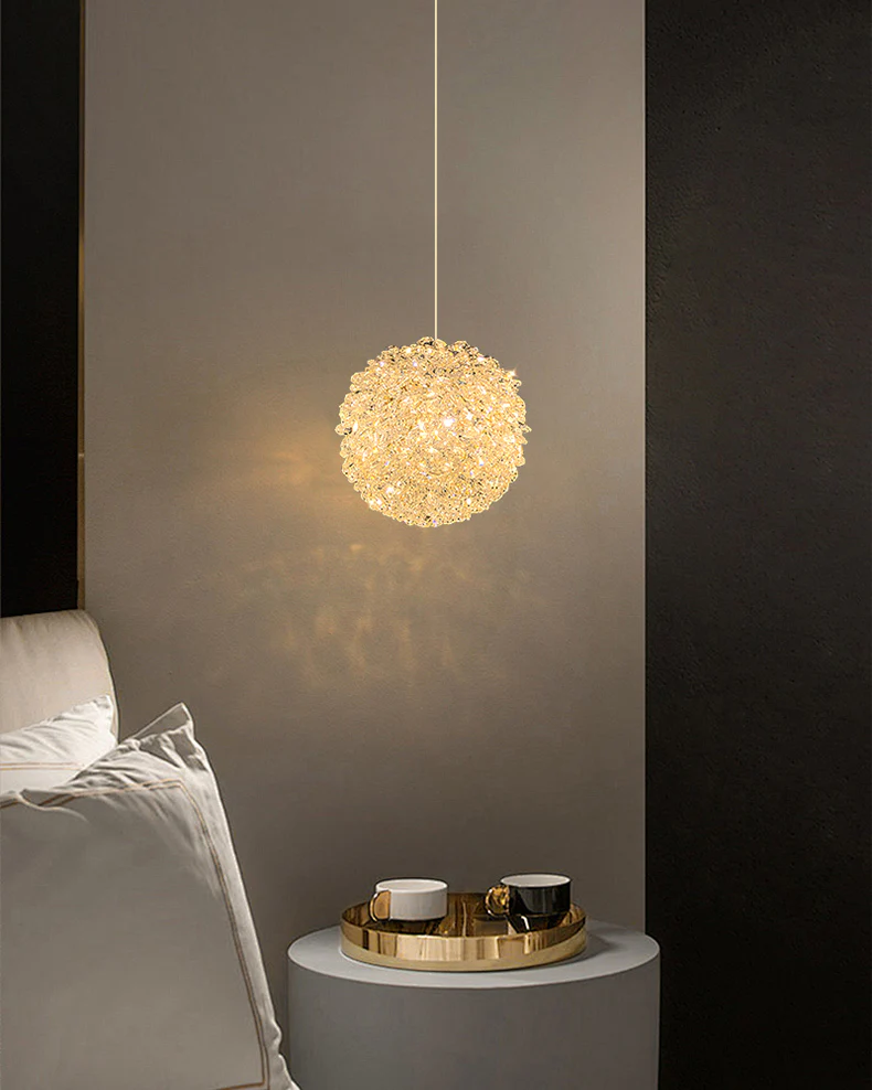 WOMO Small Crystal Globe Pendant Light-WM2367 - Image 11