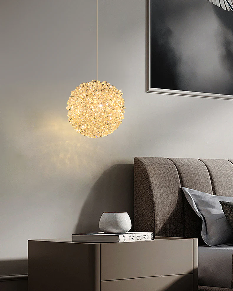WOMO Small Crystal Globe Pendant Light-WM2367 - Image 13