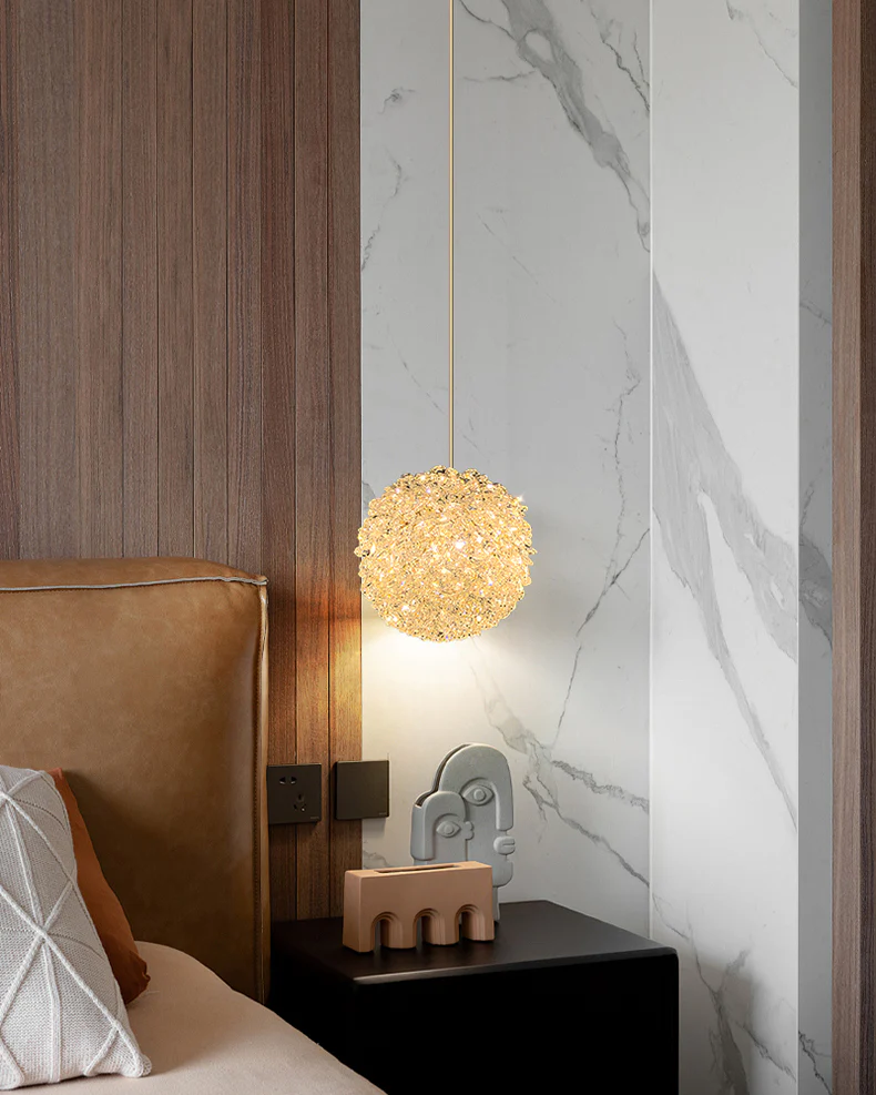 WOMO Small Crystal Globe Pendant Light-WM2367 - Image 17