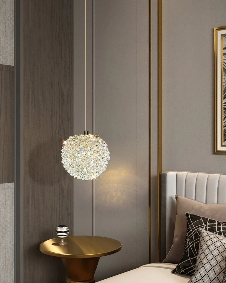 WOMO Small Crystal Globe Pendant Light-WM2367 - Image 18