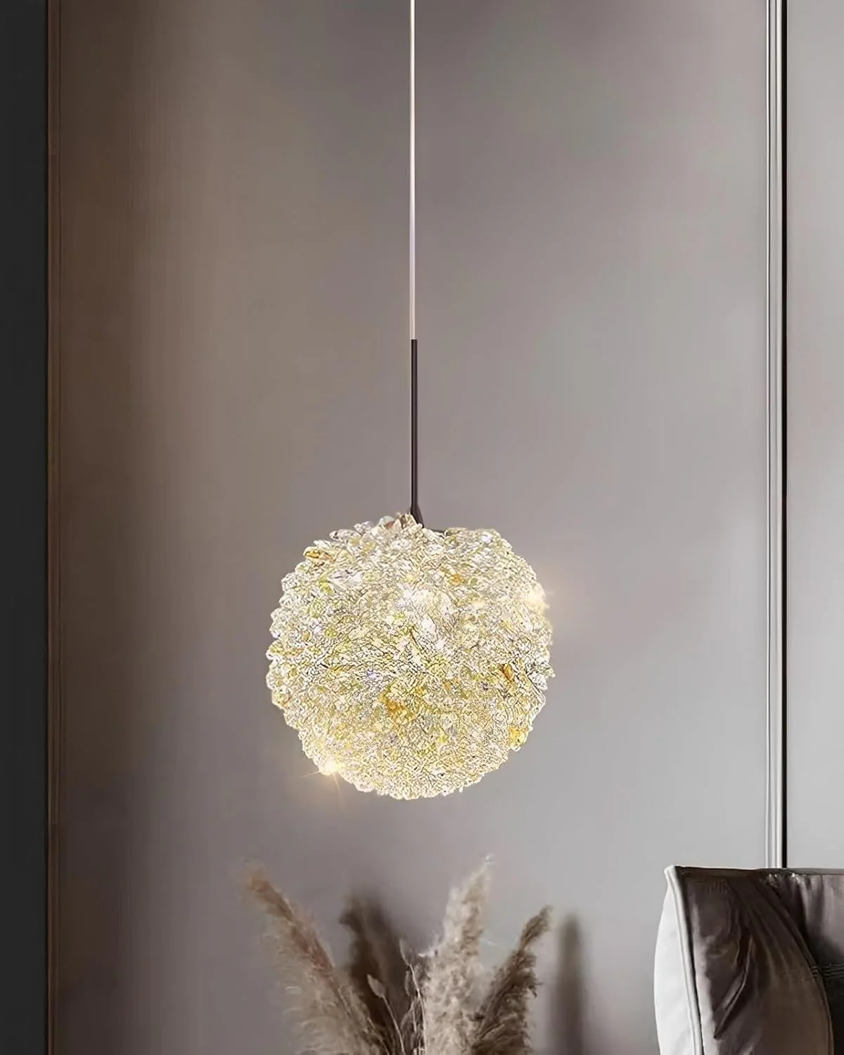 WOMO Small Crystal Globe Pendant Light-WM2367 - Image 2
