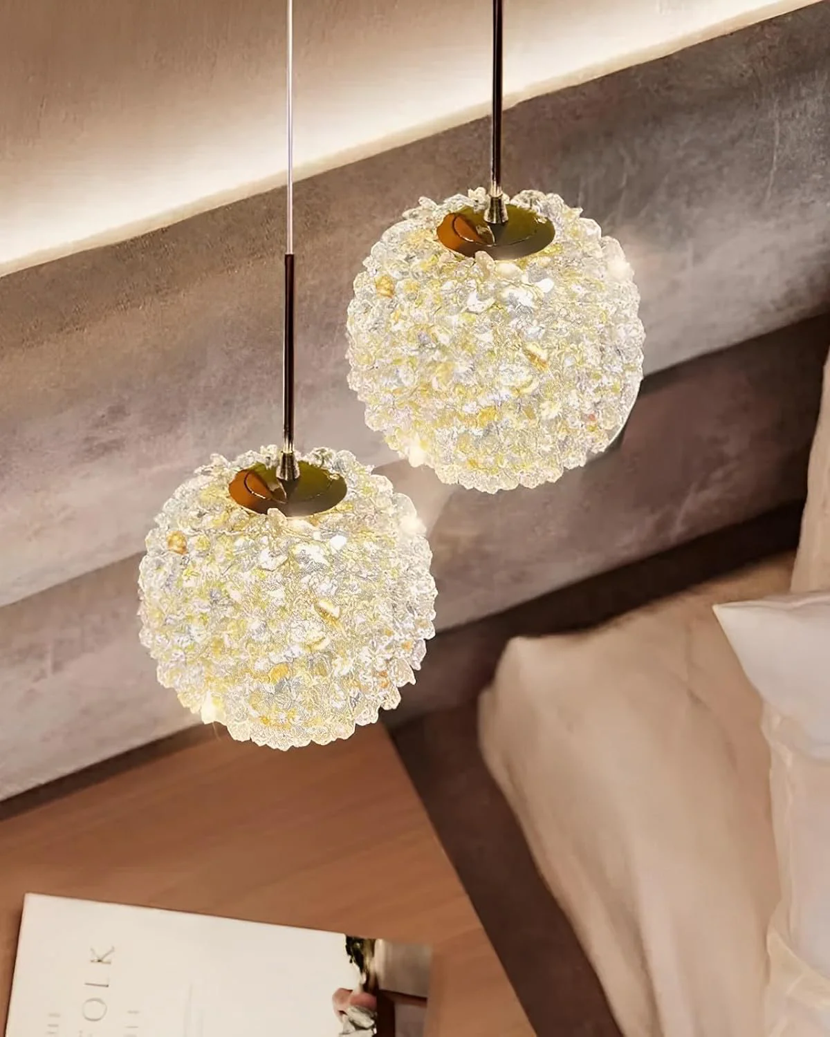 WOMO Small Crystal Globe Pendant Light-WM2367 - Image 3