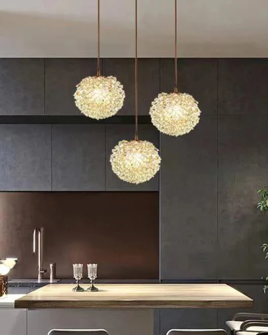 WOMO Small Crystal Globe Pendant Light-WM2367 - Image 5