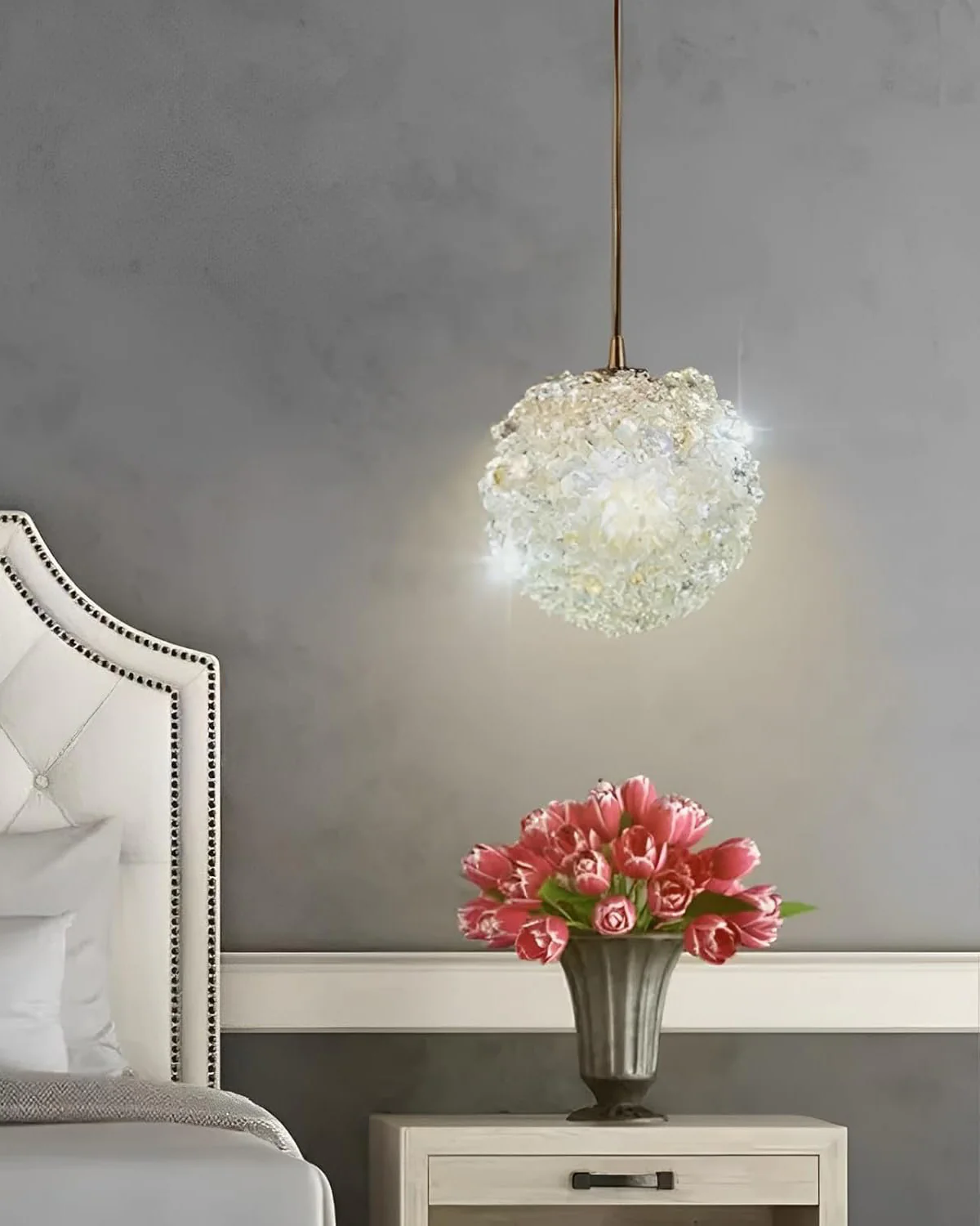 WOMO Small Crystal Globe Pendant Light-WM2367 - Image 6