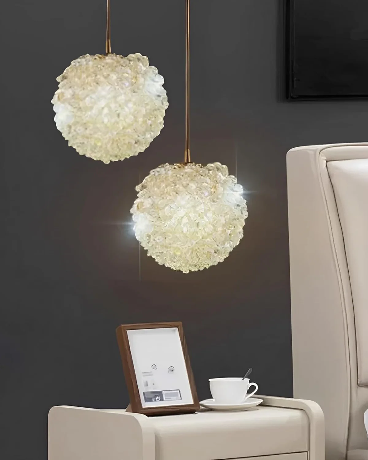 WOMO Small Crystal Globe Pendant Light-WM2367 - Image 9