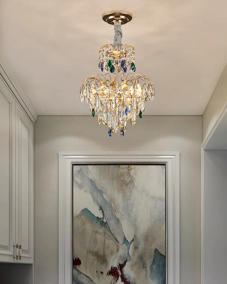 WOMO Small Crystal Tiered Chandelier-WM3026 - Image 3