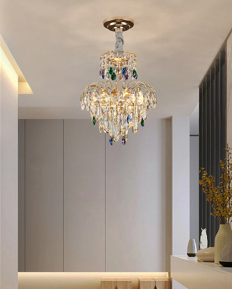 WOMO Small Crystal Tiered Chandelier-WM3026 - Image 4