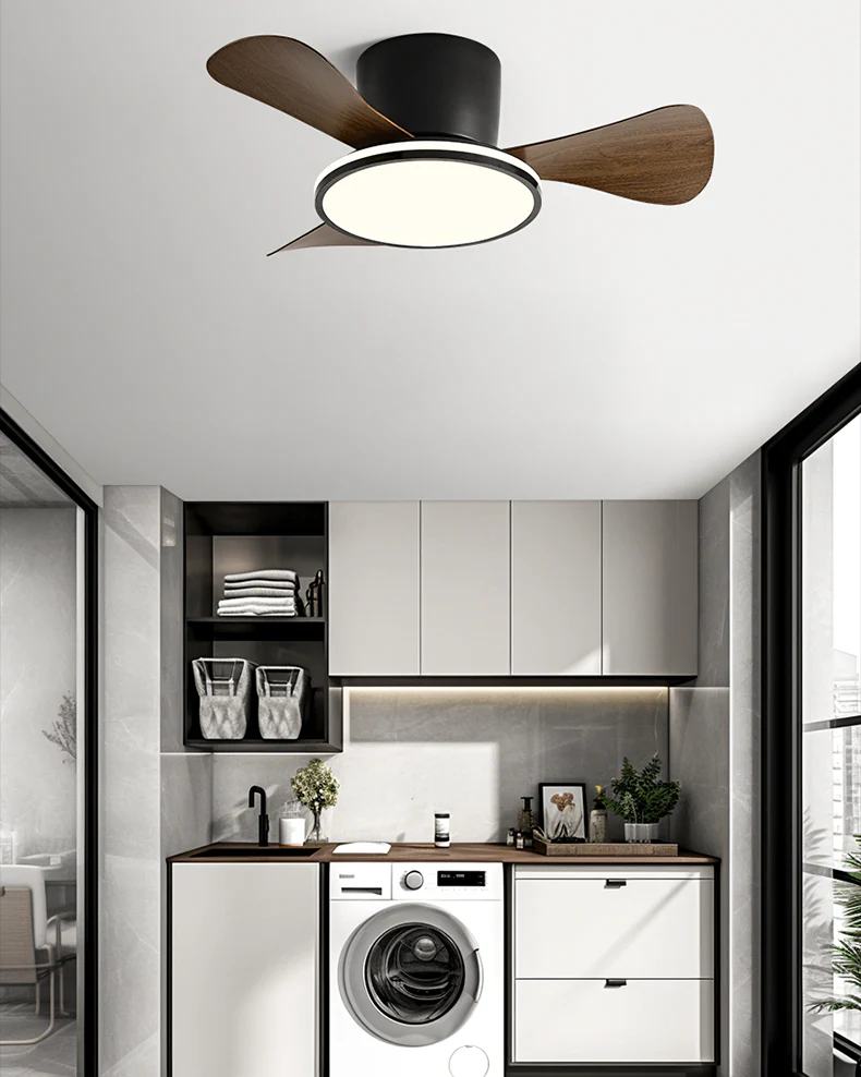 WOMO Small Low Profile Ceiling Fan Lamp - WM5166 - Image 4