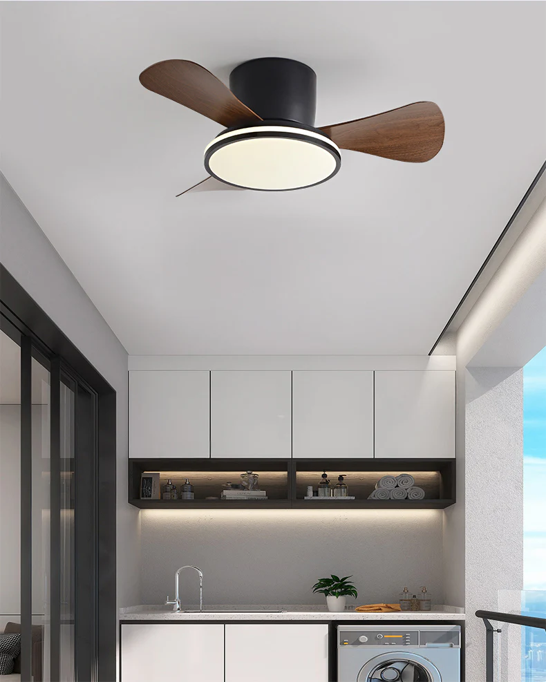 WOMO Small Low Profile Ceiling Fan Lamp - WM5166 - Image 8