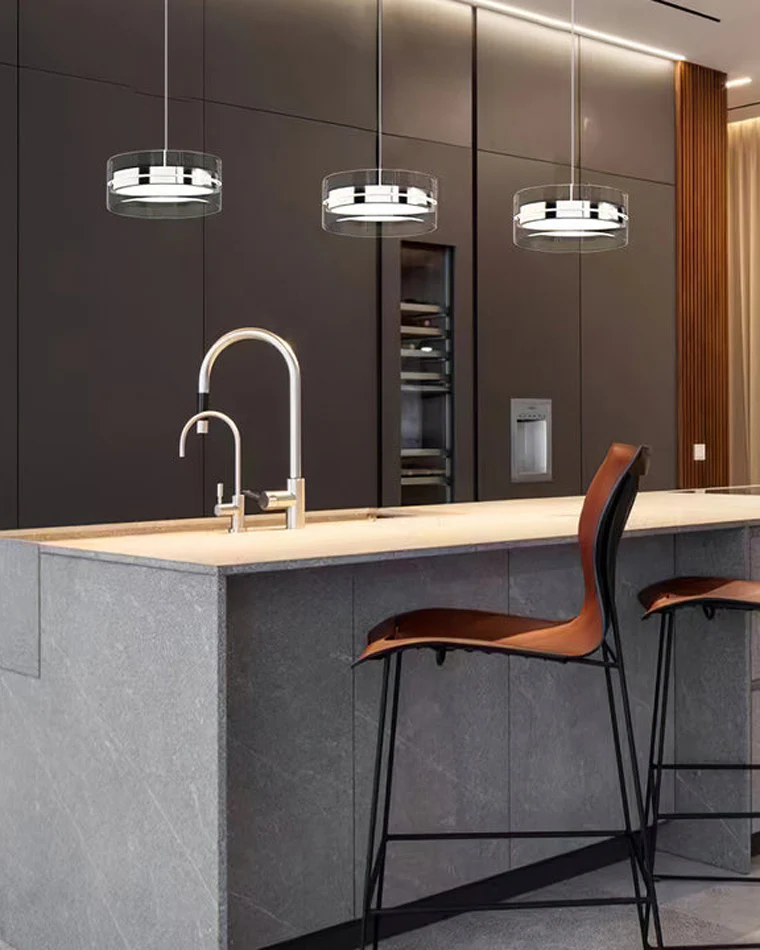 WOMO Small Round Glass Pendant Light-WM2451 - Image 9