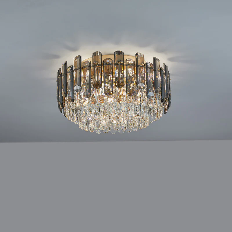 WOMO Smoked Crystal Round Ceiling Light-WM3040 - Image 10