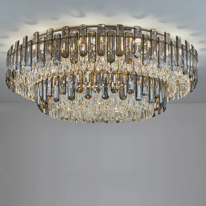 WOMO Smoked Crystal Round Ceiling Light-WM3040 - Image 13