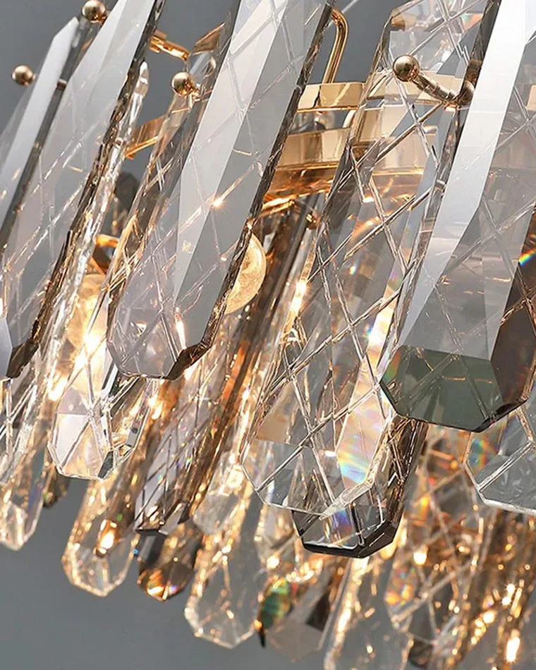 WOMO Smoked Crystal Round Chandelier-WM2363 - Image 6