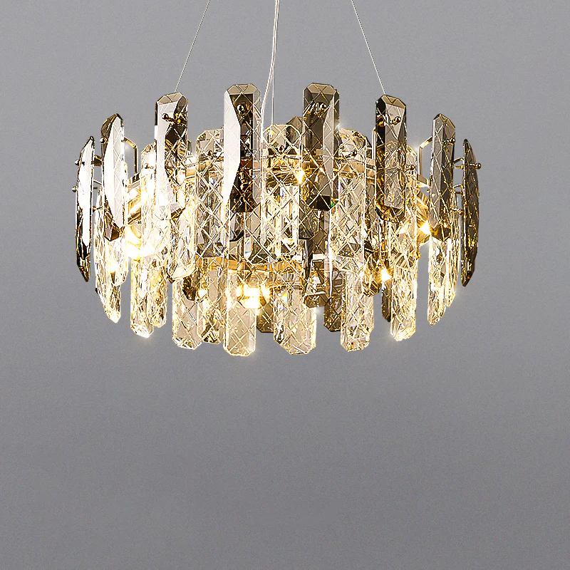 WOMO Smoked Crystal Round Chandelier-WM2363 - Image 7