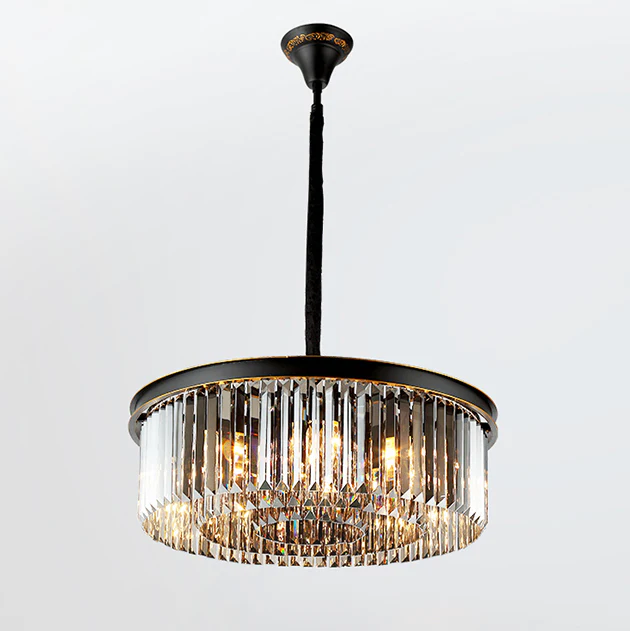 WOMO Smoked Crystal Round Chandelier-WM2919 - Image 6