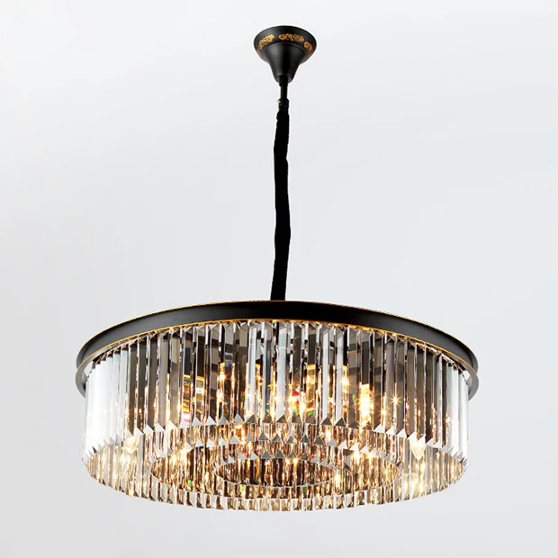 WOMO Smoked Crystal Round Chandelier-WM2919 - Image 8