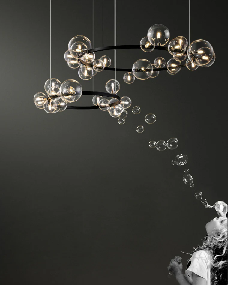 WOMO Circular Glass Bubble Chandelier-WM2292 - Image 14