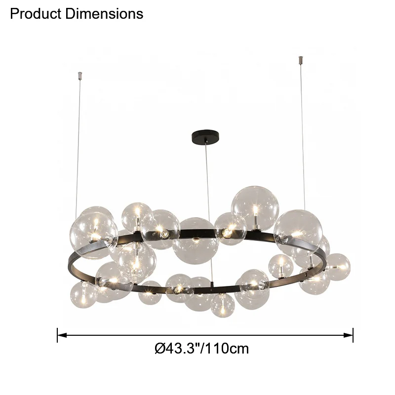 WOMO Circular Glass Bubble Chandelier-WM2292 - Image 32