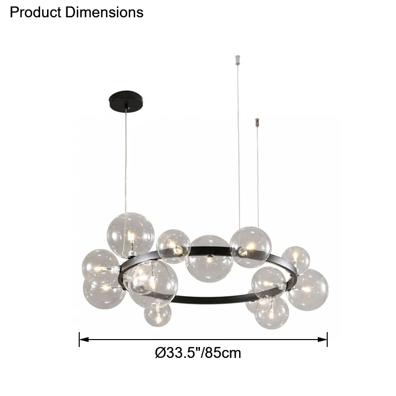 WOMO Circular Glass Bubble Chandelier-WM2292 - Image 34