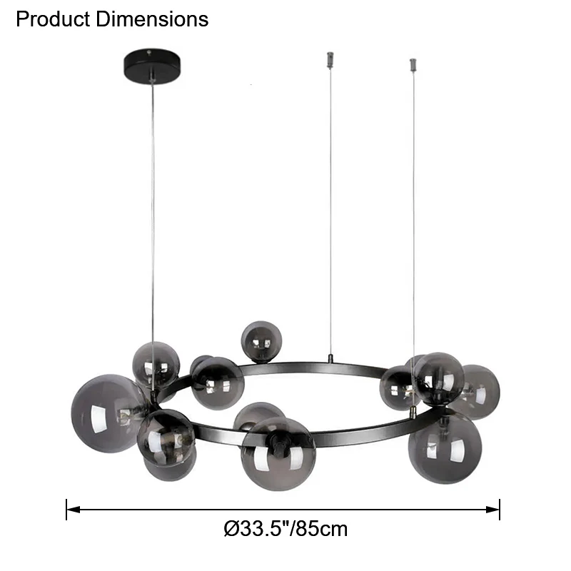WOMO Circular Glass Bubble Chandelier-WM2292 - Image 38