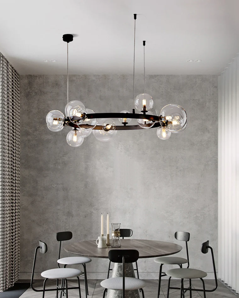 WOMO Circular Glass Bubble Chandelier-WM2292 - Image 4